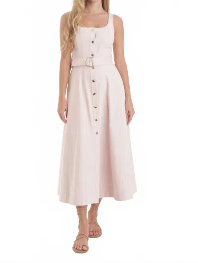 Karina Grimaldi Zyra Denim Dress In Pastel Pink