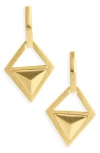 Karine Sultan Angular Statement Earrings In Gold