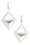 Karine Sultan Angular Statement Earrings In Silver