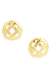 Karine Sultan Arabesque Stud Earrings In Gold