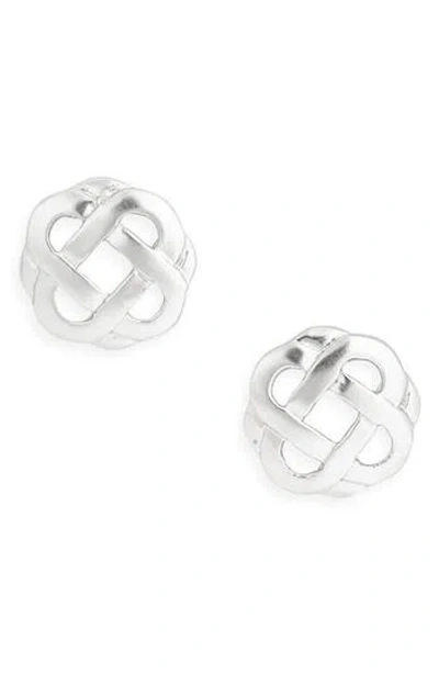 Karine Sultan Arabesque Stud Earrings In Silver