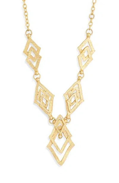 Karine Sultan Art Deco Necklace In Gold