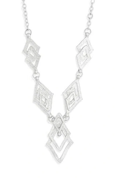 Karine Sultan Art Deco Necklace In Metallic