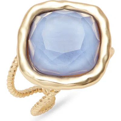 Karine Sultan Bezel Set Crystal Ring In Gold