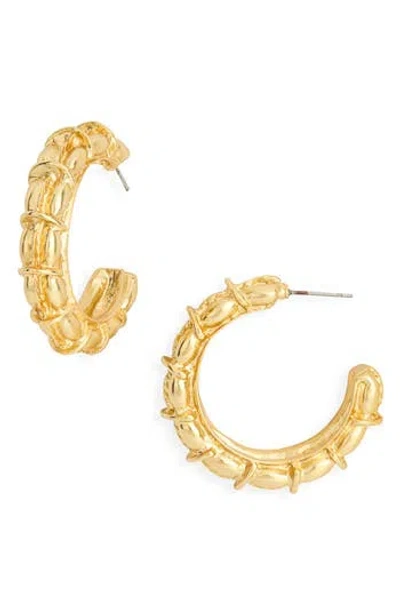 Karine Sultan Bohemian Hoop Earrings In Gray
