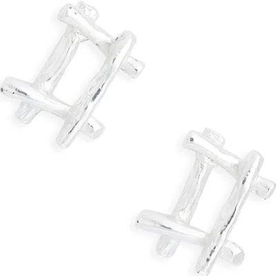 Karine Sultan Branch Stud Statement Earrings In Metallic