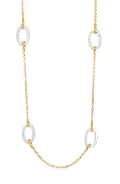 Karine Sultan Brick Station Chain Necklace