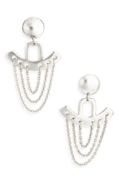 Karine Sultan Chandelier Drop Earrings In Silver