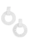 Karine Sultan Chunky Circular Chain Drop Earrings In Silver