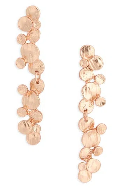 Karine Sultan Circle Cluster Drop Earrings In Gold
