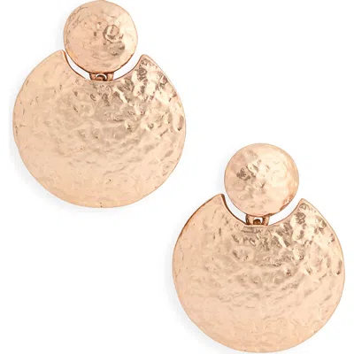 Karine Sultan Circle Statement Drop Earrings In Gold