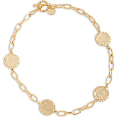 Karine Sultan Coin Station Necklace In Gold
