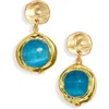 Karine Sultan Crystal Drop Earrings In Gold
