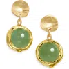 Karine Sultan Crystal Drop Earrings In Gold