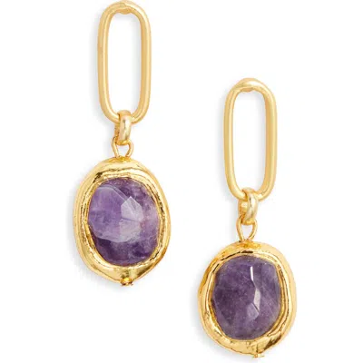 Karine Sultan Crystal Drop Earrings In Gold