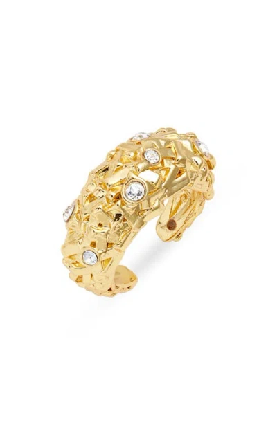 Karine Sultan Crystal Nest Ring In Gold