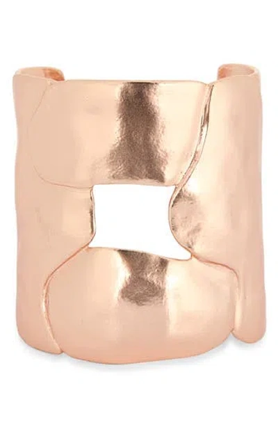 Karine Sultan Cutout Cuff Bracelet In Gold