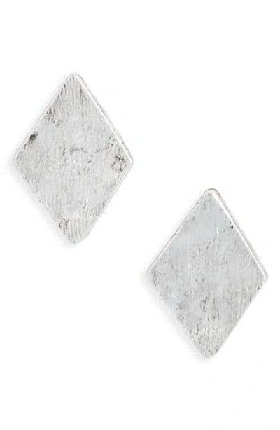 Karine Sultan Diamond Stud Earrings In Silver