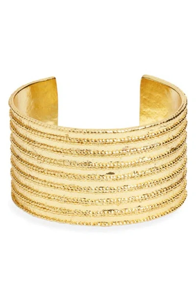 Karine Sultan Dorry Cuff Bracelet In Gold
