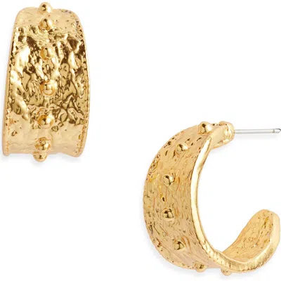 Karine Sultan Dots Hoop Earrings In Gold