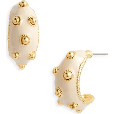 Karine Sultan Dots Hoop Earrings In Gold