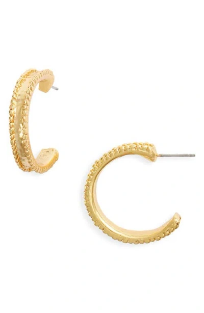 Karine Sultan Dotty Hoop Earrings In Gold