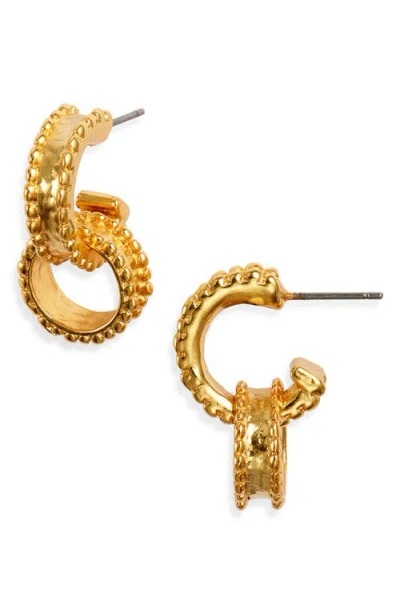 Karine Sultan Dotty Intertwined Drop Earrings In Gold