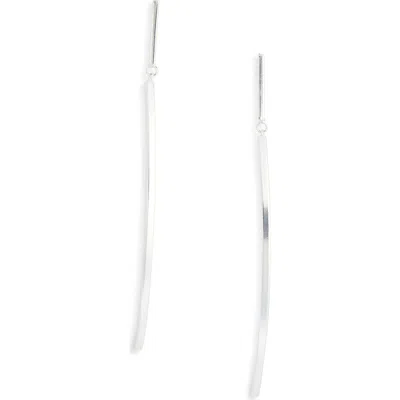 Karine Sultan Double Bar Drop Earrings In Silver