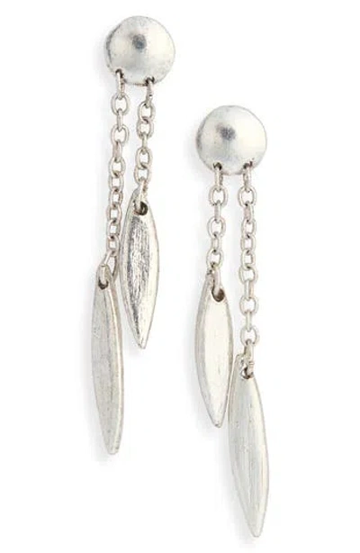 Karine Sultan Double Chain Drop Earrings In Metallic