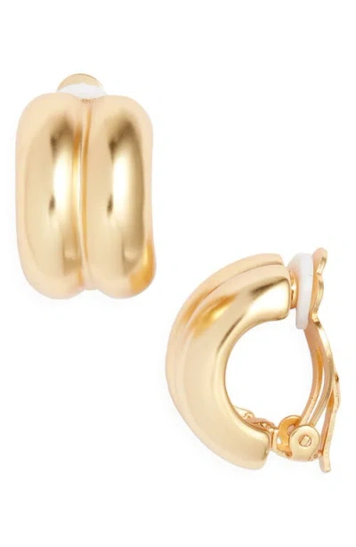 Karine Sultan Double Curve Clip-on Earrings In Gold