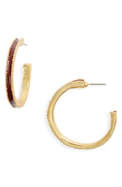 Karine Sultan Espresso Hoop Earrings In Gold