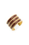 Karine Sultan Espresso Ring In Metallic