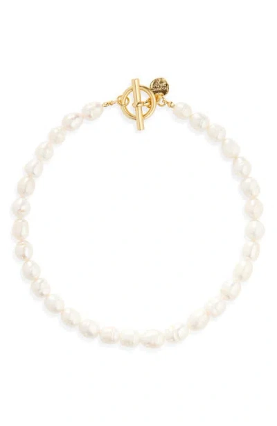 Karine Sultan Freshwater Pearl Necklace In White