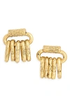 Karine Sultan Fringe Swing Drop Earrings In Gold