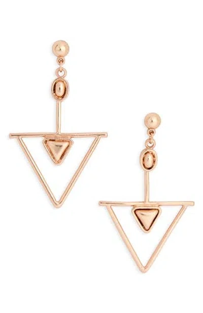 Karine Sultan Geometric Dangle Drop Earrings In Gold