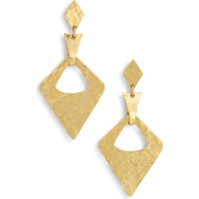 Karine Sultan Geometric Drop Earrings In Gold