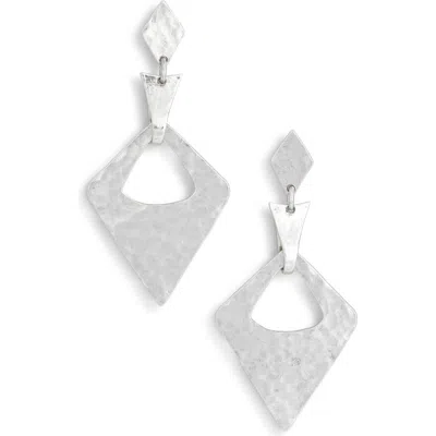 Karine Sultan Geometric Drop Earrings In Metallic