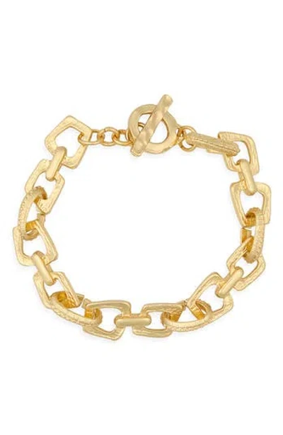 Karine Sultan Geometric Link Bracelet In Gold
