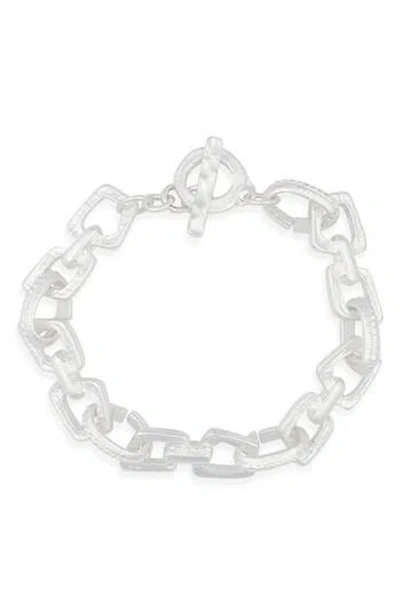 Karine Sultan Geometric Link Bracelet In Metallic