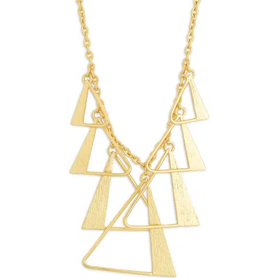 Karine Sultan Geometric Triangle Necklace In Gold