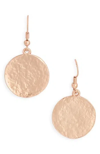 Karine Sultan Hammered Coin Drop Earrings In Black