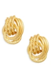 Karine Sultan Hoop Drop Earrings In Gold
