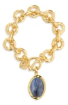 Karine Sultan Interlinked Kyanite Bracelet In Gold