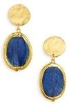 Karine Sultan Kyanite Clip-on Drop Earrings In Multi