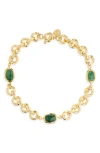 Karine Sultan Kyanite Collar Necklace In Gold