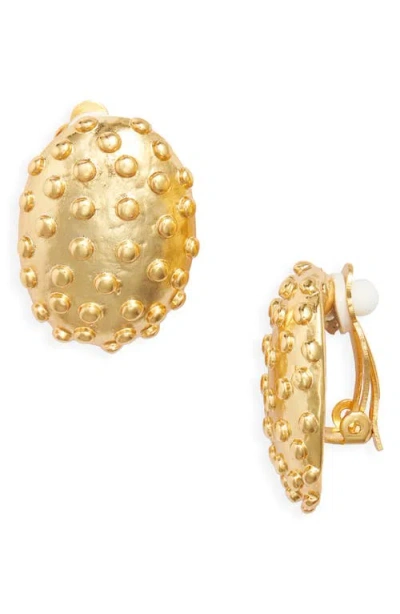 Karine Sultan Ladybug Clip-on Stud Earrings In Gold