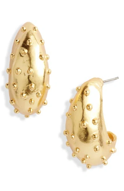 Karine Sultan Ladybug J-hoop Earrings In Gold