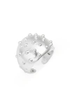 Karine Sultan Ladybug Ring In Silver