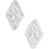 Karine Sultan Layered Triangle Stud Earrings In Metallic