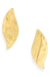 Karine Sultan Leaf Drop Earrings In Gold